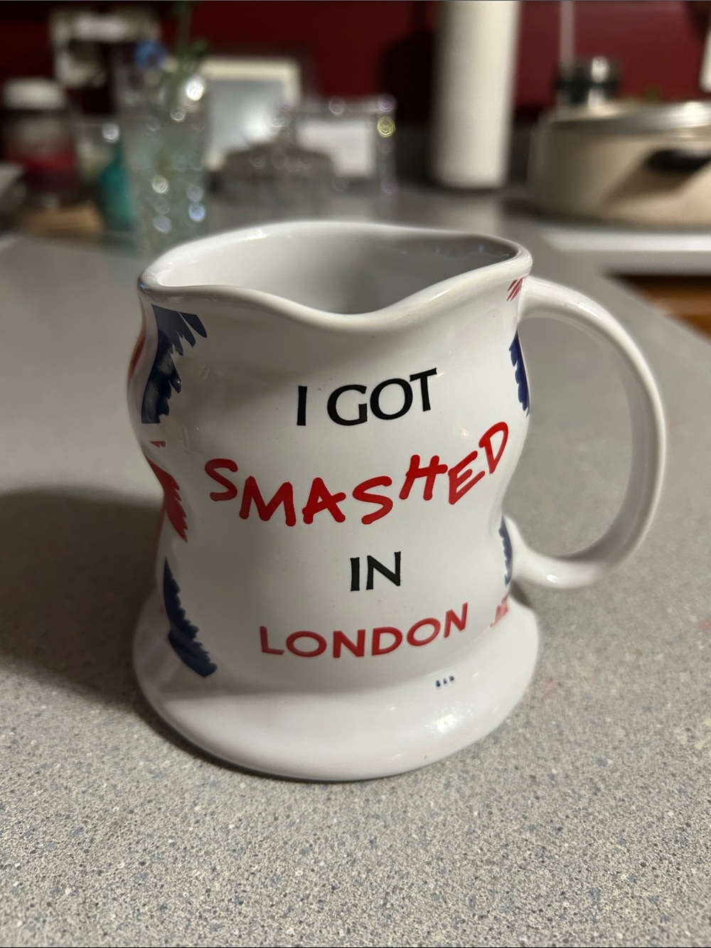 White Ceramic Mug - "I Got Smashed in London"